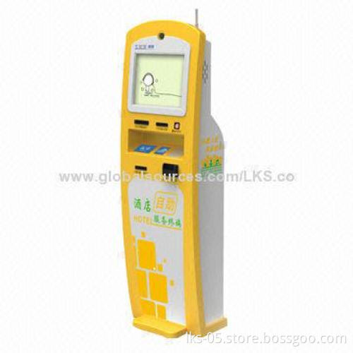 LKS Hot Selling Hotel Kiosk with Card Reader and Card Dispenser Functions